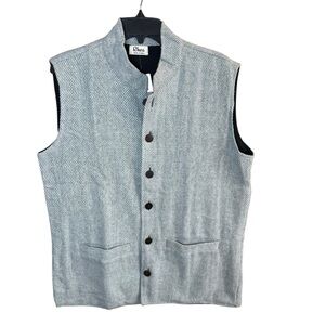 Women's Gray Button-Up Vest